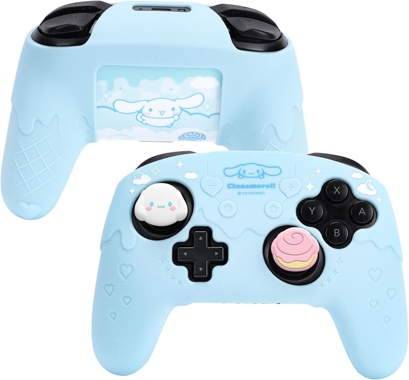 Kuitmor Protective Case for Switch Pro Controller, Soft Silicone Skin Cover, Anti-Slip Controller Grip with 2 Thumb Grip Caps and 1 Sticker - Image 1